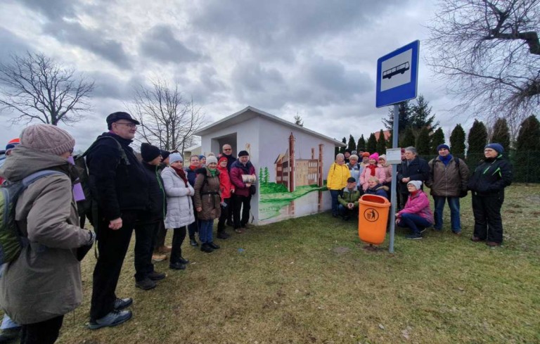 Wyszyna przywitała turystów z Konina. Na Spacerze Walentynkowym