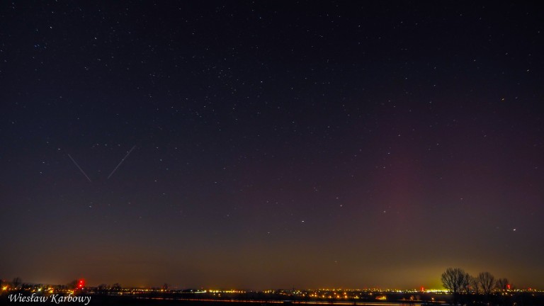 Kolorowy spektakl na niebie. Zorza polarna widziana w powiecie tureckim