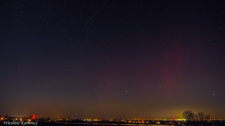 Kolorowy spektakl na niebie. Zorza polarna widziana w powiecie tureckim