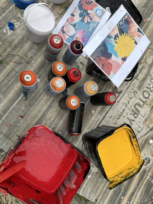 Kwiaty polskie ozdobą Wieruszewa. Powstaje sołecki mural