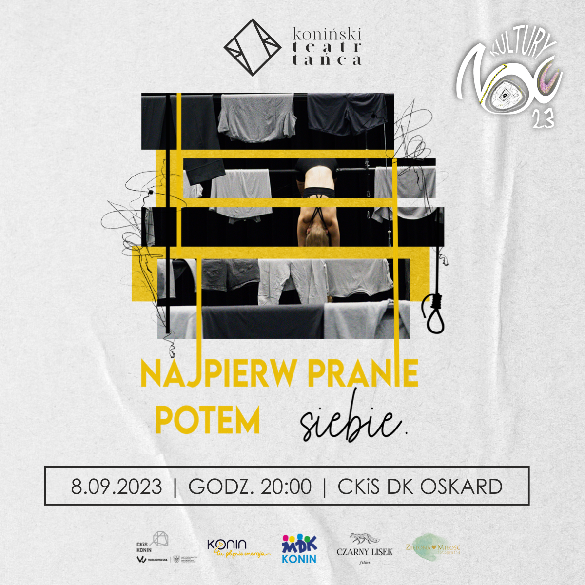 Noc Kultury: Spektakl Konińskiego Teatru Tańca „Najpierw pranie potem siebie”