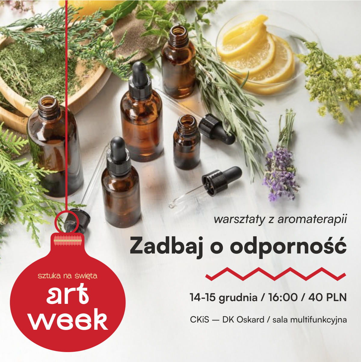 Zadbaj o odporność – warsztaty z aromaterapii | Art Week