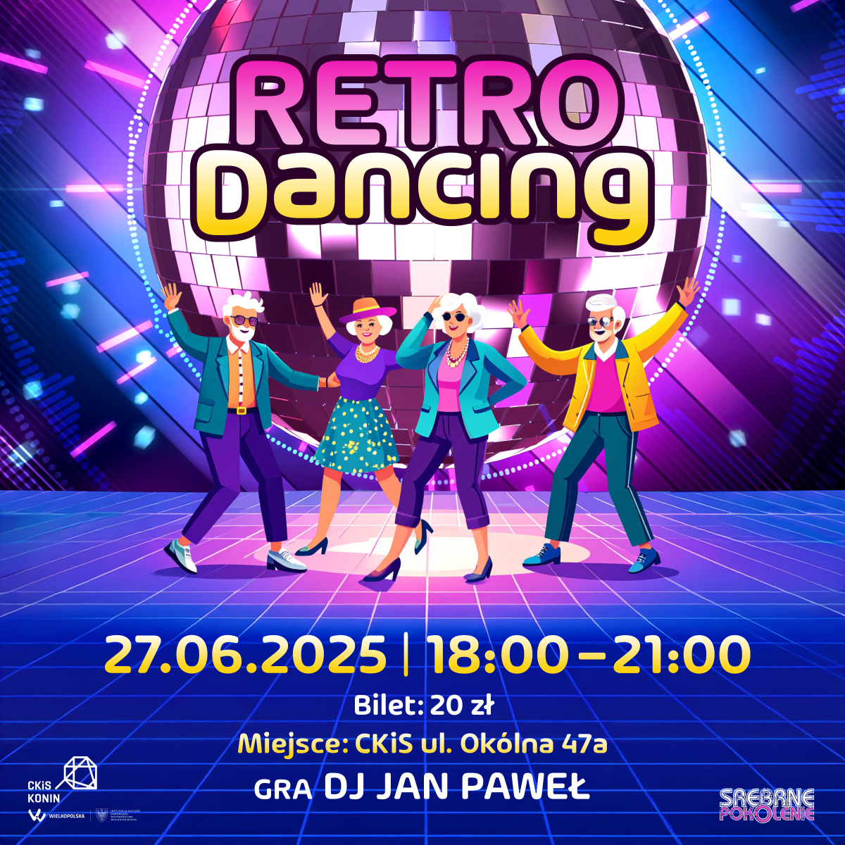 Retro Dancing dla seniorów - potańcówka, upominki, poczęstunek, ścianka foto