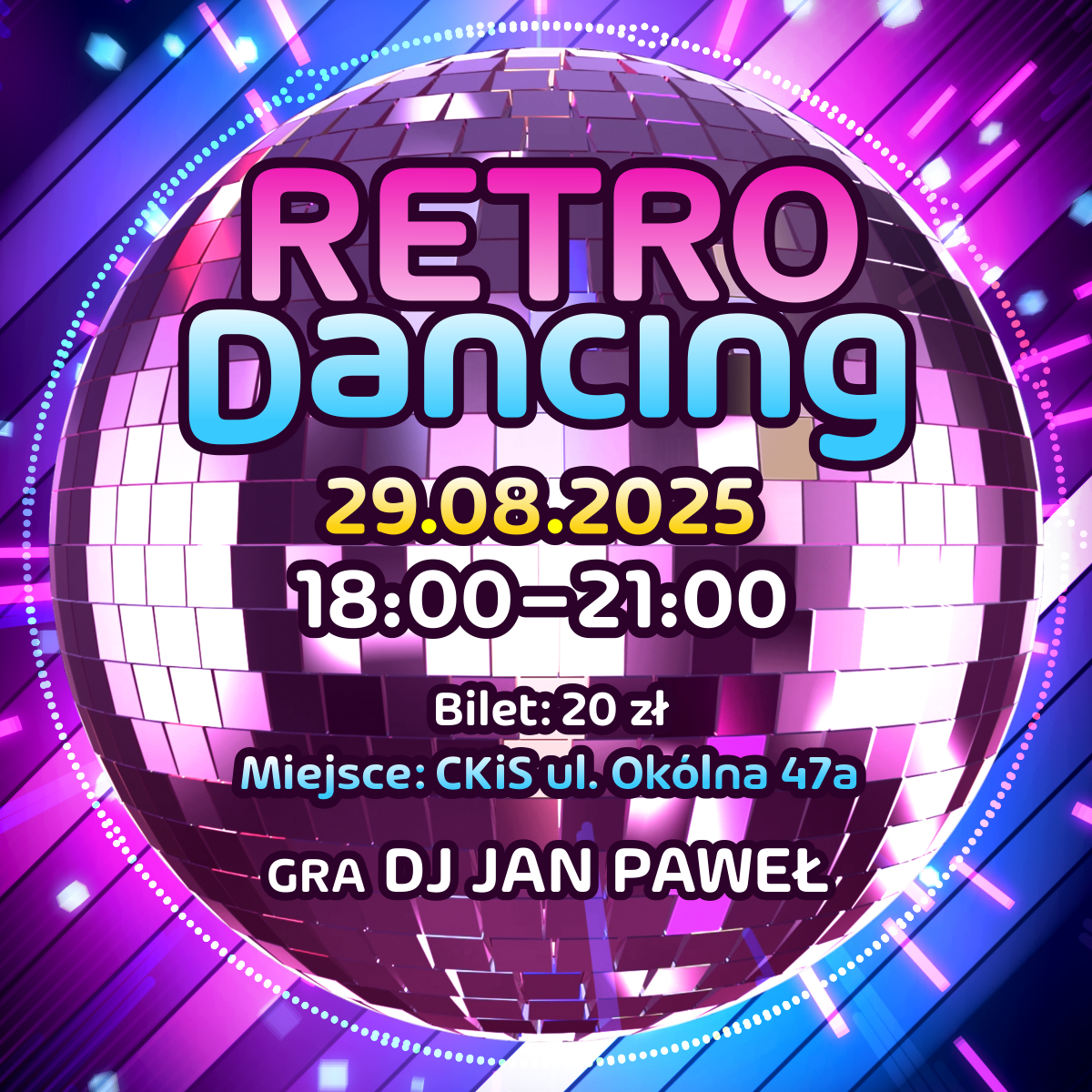 Seniorki, seniorzy - drugi RETRO DANCING 29 sierpnia! Tańce, foto ścianka i poczęstunek