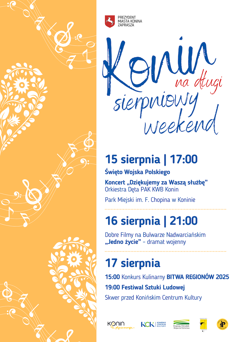 Długi sierpniowy weekend pełen atrakcji. Koncert, film i dobra kuchnia