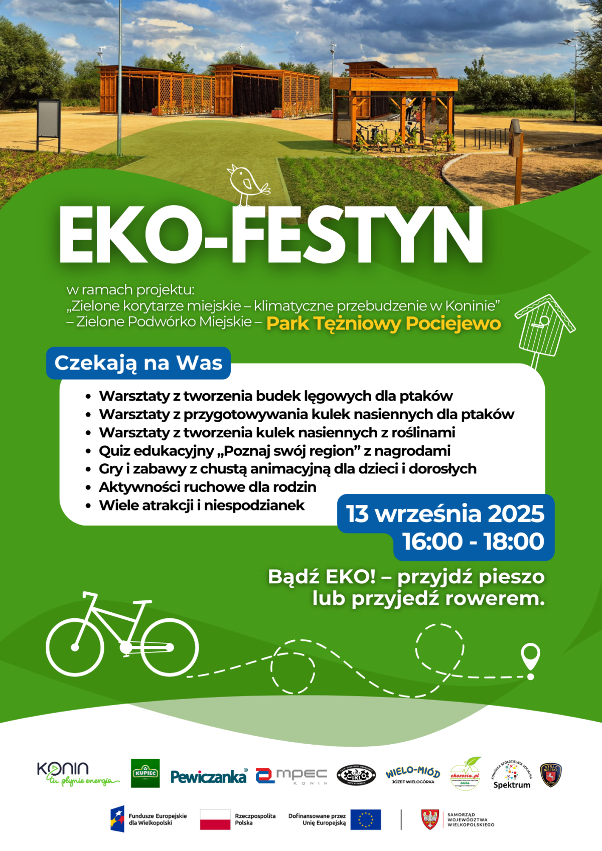 Budki lęgowe, quizy i animacje. Ekologiczna sobota w parku tężniowym