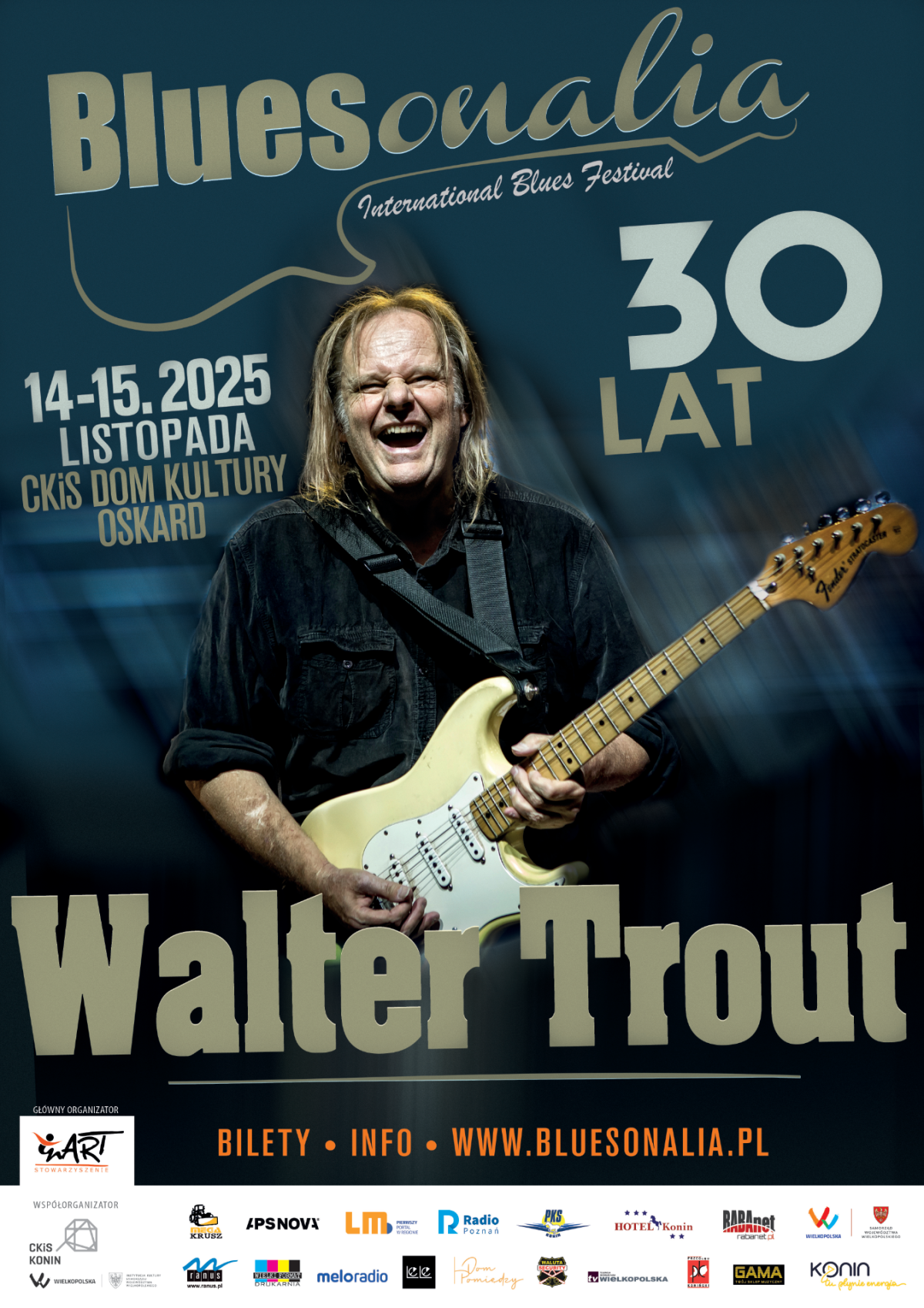 Konin stanie się stolicą bluesa! Bluesonalia 2025 z udziałem legend – Walter Trout, Magda Piskorczyk, Big Daddy Wilson