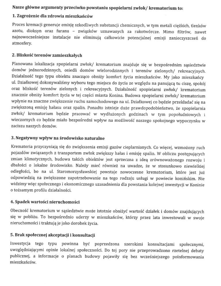 Protestują przeciwko spopielarni na ul. Działkowej. Inwestor: nie ma zagrożenia