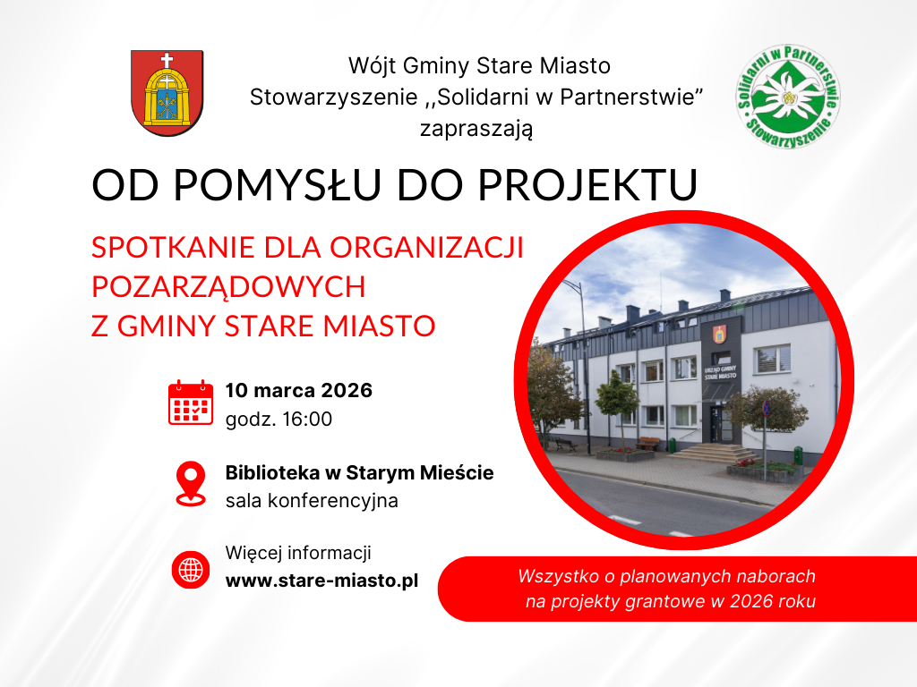 Granty 2026. Stare Miasto zaprasza organizacje pozarządowe na spotkanie
