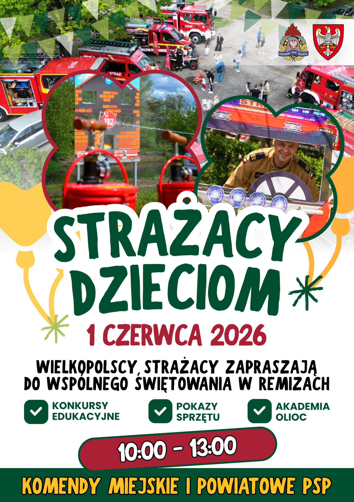 Strażacy Dzieciom w Koninie. Pokazy sprzętu i atrakcje dla rodzin