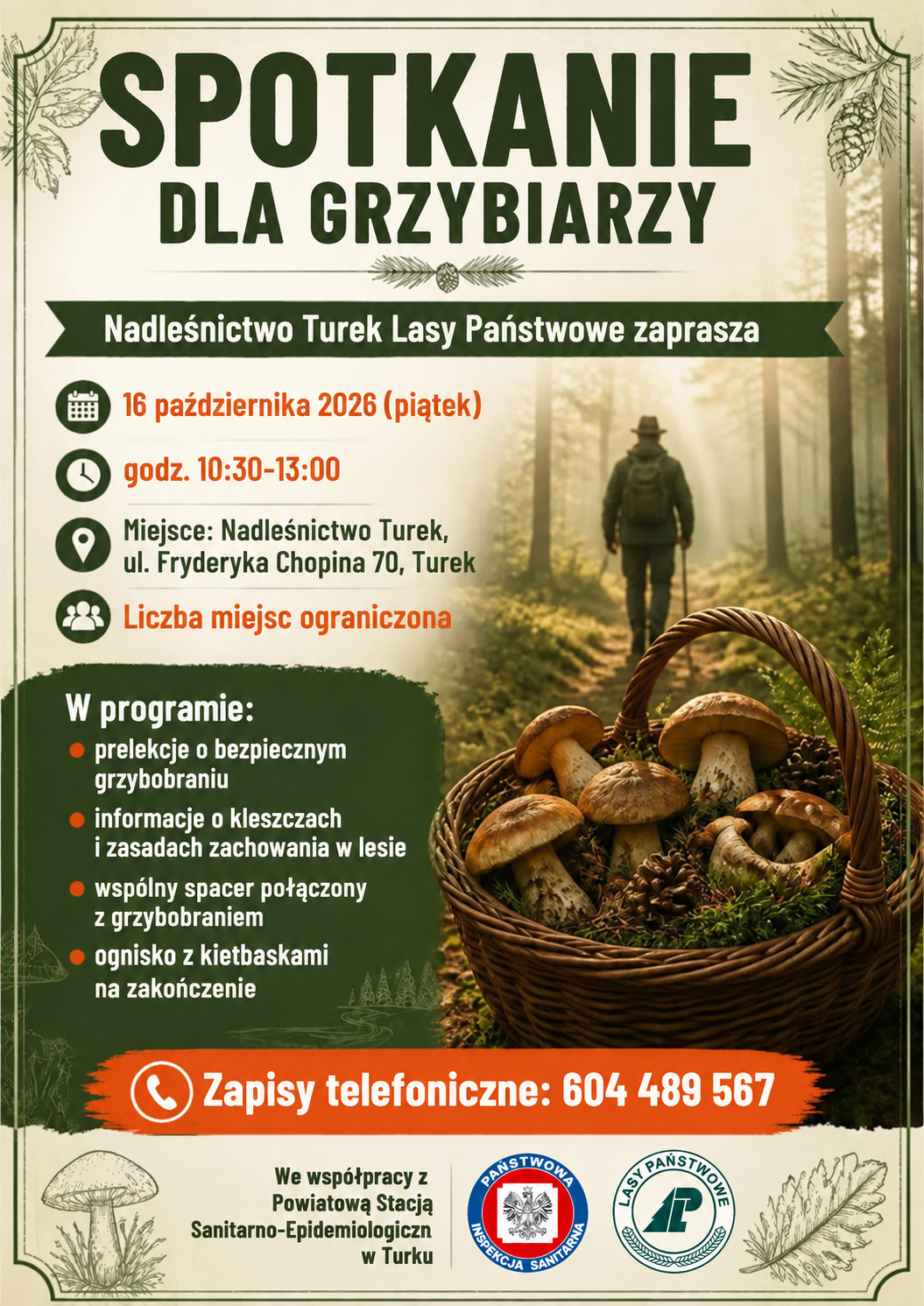 Spotkanie dla Grzybiarzy. Najpierw rozmowy, później wyprawa do lasu