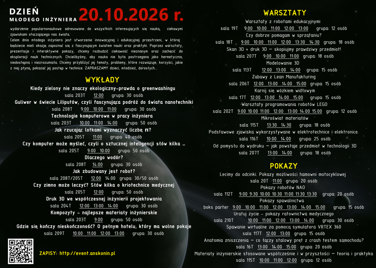 Dzień Młodego Inżyniera w Koninie. Roboty, druk 3D i wirtualne spawanie