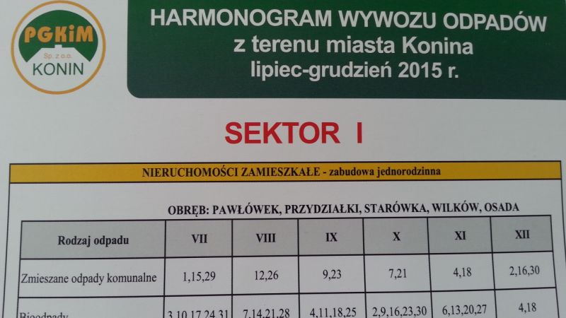 Wyw&oacute;z śmieci co dwa tygodnie, a nie co tydzień. Opłata ta sama.