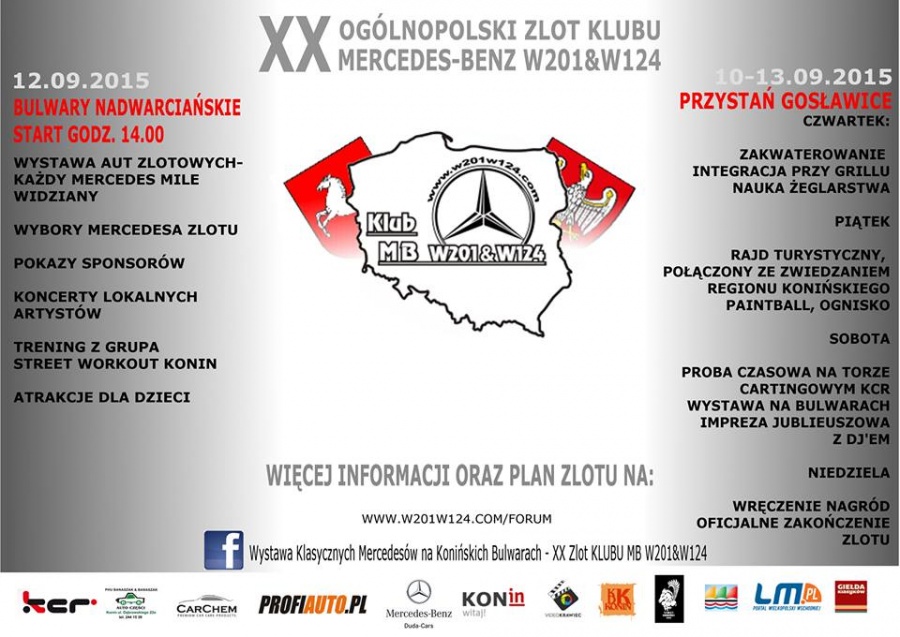 Wystawa klasycznych mercedesów na bulwarze nadwarciańskim