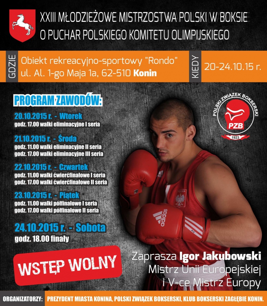 Konin gościć będzie Młodzieżowe Mistrzostwa Polski w boksie