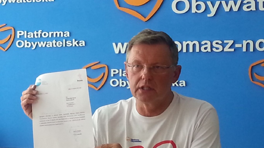 Poseł Tomasz Nowak w nowej roli - jako opozycjonista