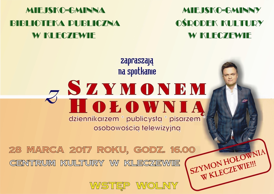 Spotkanie z Szymonem Hołownią w Kleczewie