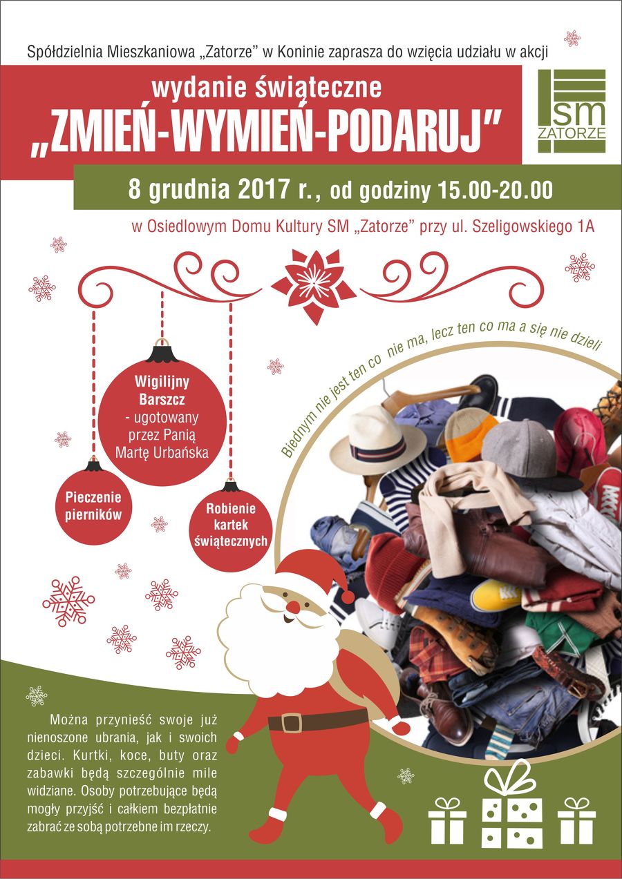 Konin. Świąteczna odsłona akcji "Zmień - Wymień - Podaruj"