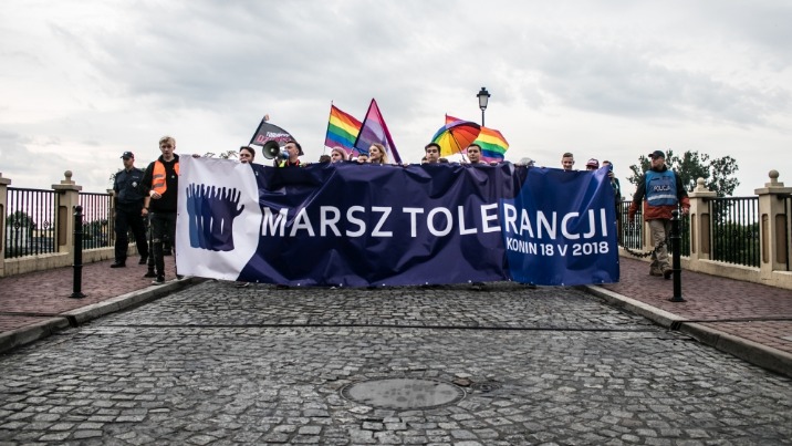 Wolność, równość, tolerancja na kolorowym marszu w Koninie