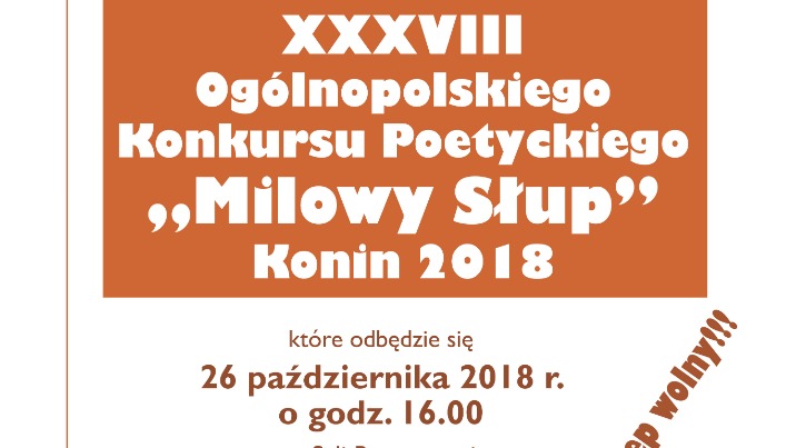 Milowy Słup po raz XXXVIII, czyli najstarszy konkurs poetycki