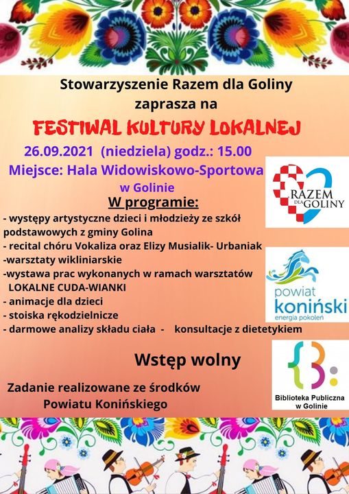 Festiwal Kultury Lokalnej po raz pierwszy w Golinie