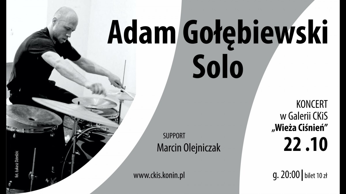 Koncert z perkusją w roli głównej – Adam Gołębiewski w Wieży Ciśnień
