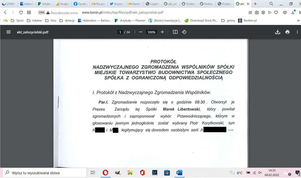 Po dw&oacute;ch miesiącach dane prezydenta Konina wciąż były dostępne w sieci