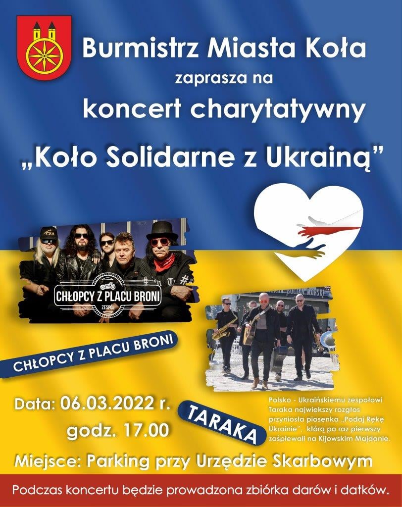 Koło solidarne z Ukrainą! Na koncercie Chłopcy z Placu Broni i Taraka