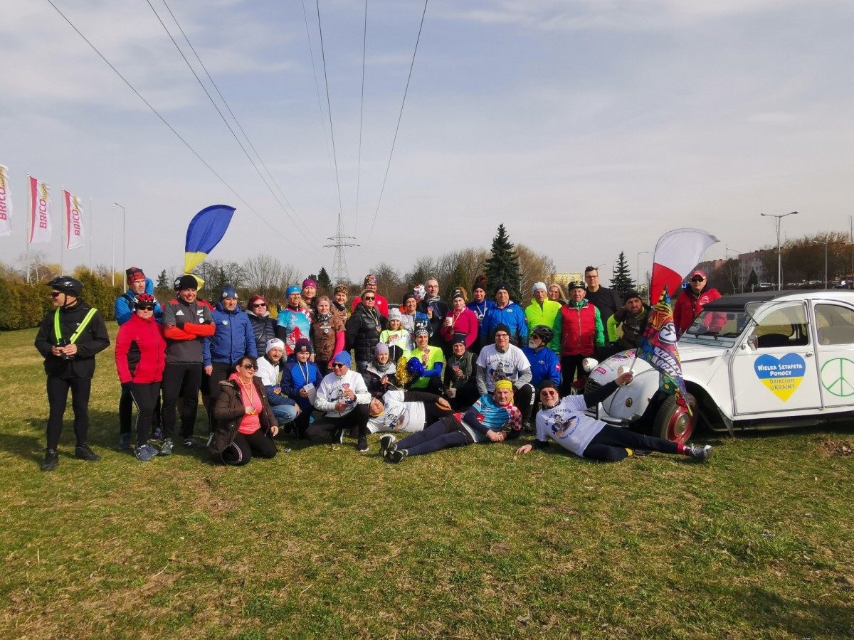 Konin na trasie Wielkiej Sztafety Pomocy Dzieciom z Ukrainy