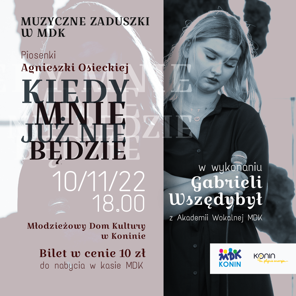 Muzyczne Zaduszki w MDK z piosenkami Agnieszki Osieckiej