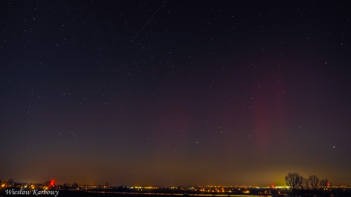 Kolorowy spektakl na niebie. Zorza polarna widziana w powiecie tureckim