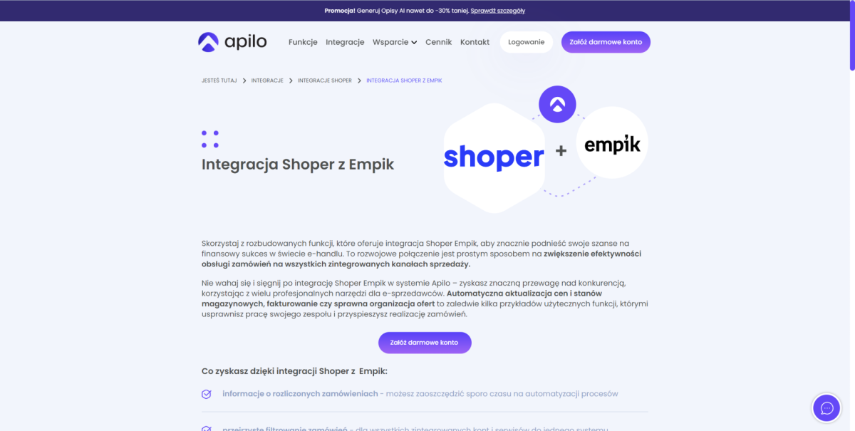 Jakie dane mogę synchronizować między Shoperem a Empikiem?