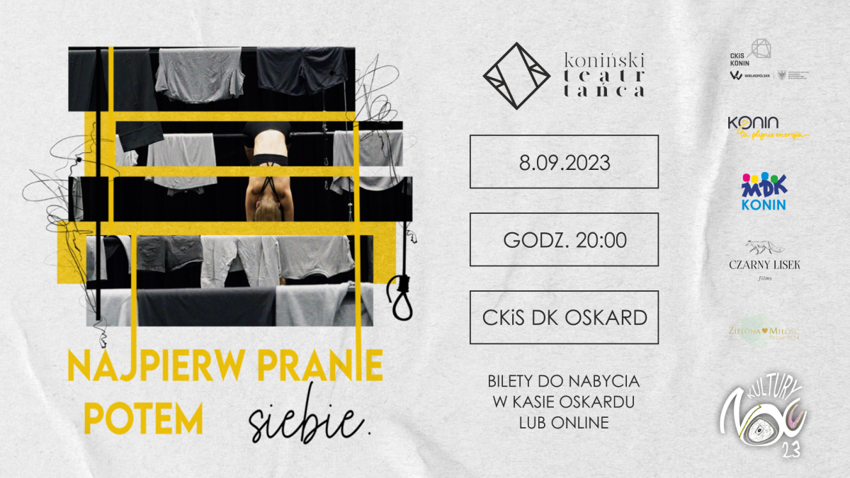 Noc Kultury: Spektakl Konińskiego Teatru Tańca &bdquo;Najpierw pranie potem siebie&rdquo;
