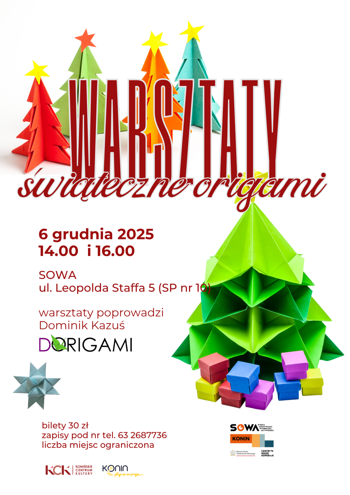 KCK/ Strefa SOWA- Mikołajkowe warsztaty Origami