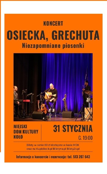 Koncert &bdquo;Osiecka, Grechuta &ndash; Niezapomniane piosenki&rdquo;