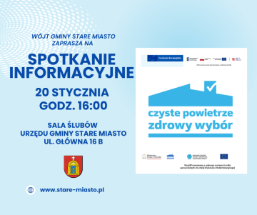 Czyste Powietrze bliżej mieszkańc&oacute;w. W&oacute;jt zaprasza na spotkanie w Starym Mieście