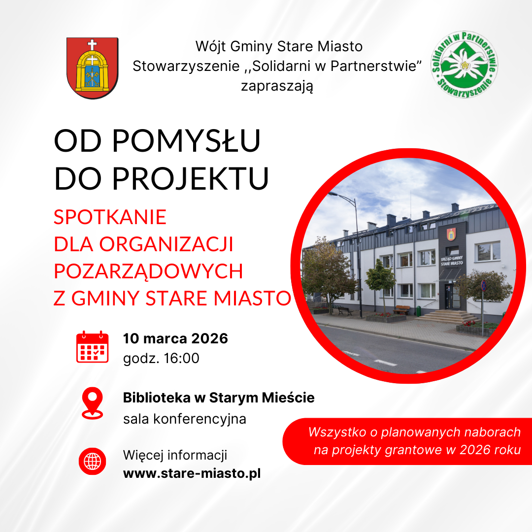 Granty 2026. Stare Miasto zaprasza organizacje pozarządowe na spotkanie