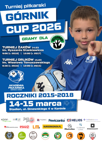 Górnik Cup 2026. Będą zbierać pieniądze na rzecz konińskiego schroniska