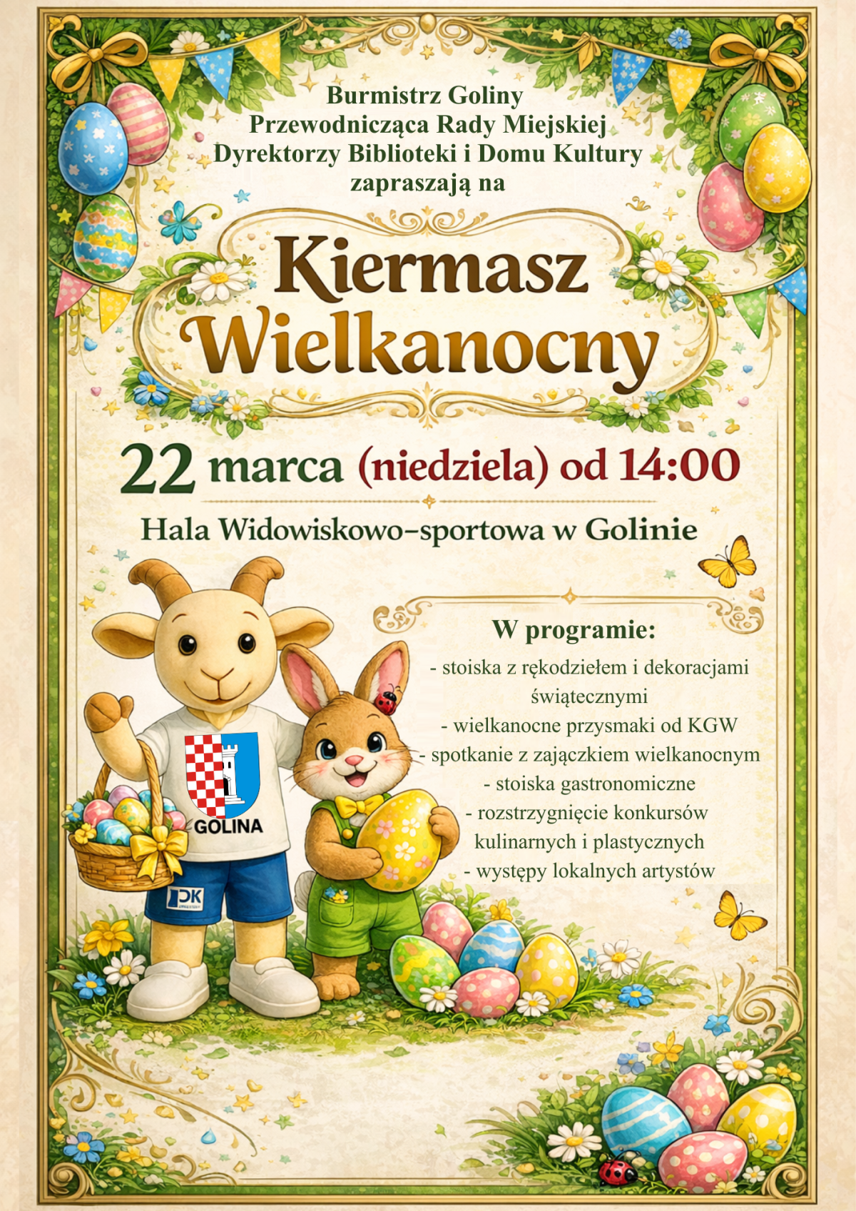 Kiermasz Wielkanocny w Golinie. Rękodzieło, tradycje i atrakcje dla rodzin