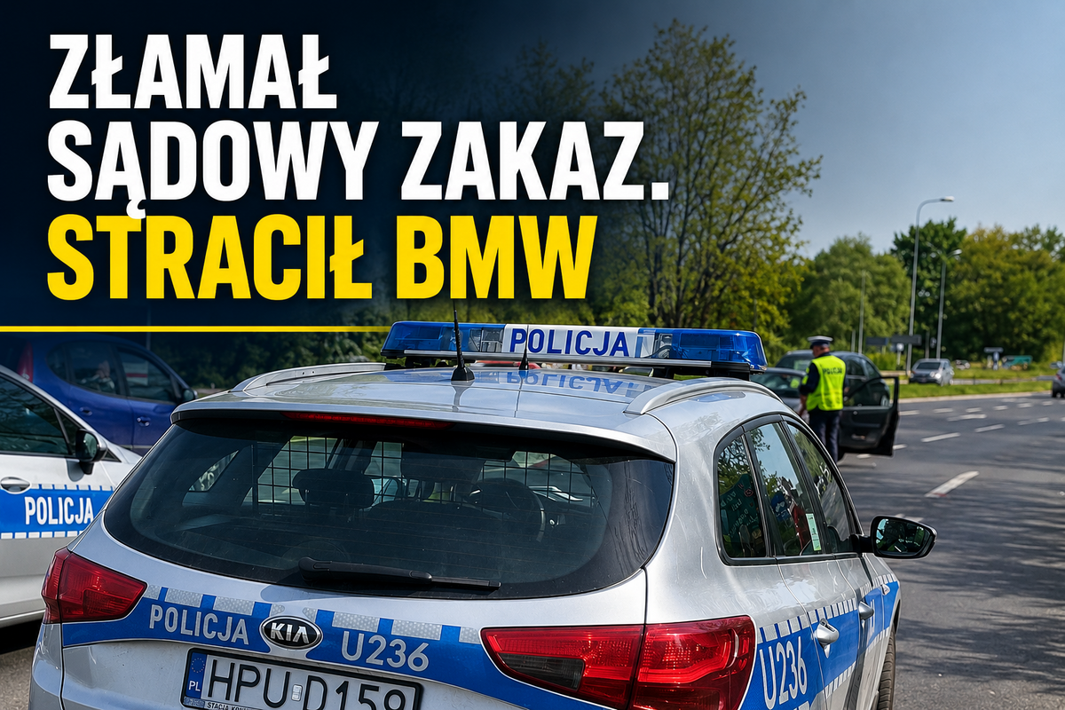 Złamał zakaz i stracił BMW. Szybki wyrok sądu w Koninie