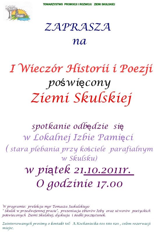 Wiecz&oacute;r historii i poezji