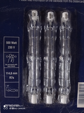 Żarówka halogenowa R7s/500W/230V