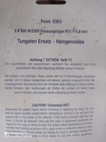 Żar&oacute;wka halogenowa R7s/500W/230V