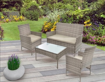 Meble Ogrodowe komplet 4 osoby z technorattanu