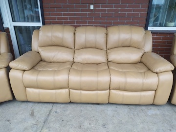 Sprzedam wypoczynek ze sk&oacute;ry