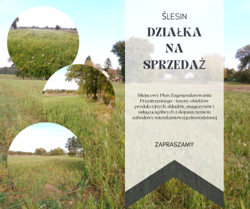 Ślesin &ndash; Sprzedam działkę budowlaną
