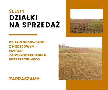 Ślesin &ndash; Sprzedam działki budowlane