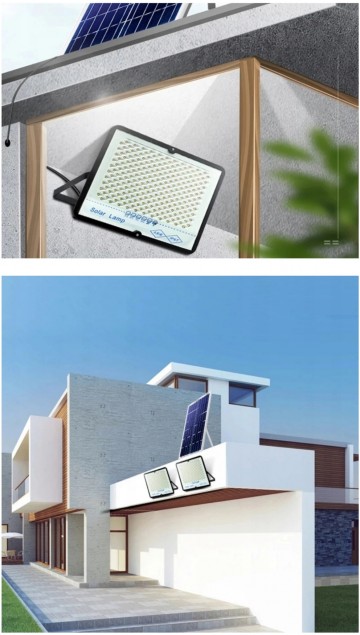 Lampa solarna uliczna halogen naświetlacz