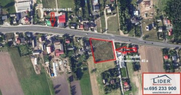 Sprzedam działkę przy DK 92 – Wilczna k. Konina