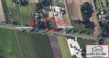 Sprzedam działkę przy DK 92 – Spławie k. Konina